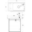PLANETE BAIN - Meuble lave-mains pour wc blanc avec porte serviette et mitigeur à droite - vignette