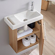 PLANETE BAIN - Ensemble lave mains oak bordolino avec lave mains porte serviette et mitigeur - vignette