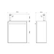 PLANETE BAIN - Meuble lave-mains pour wc blanc avec vasque design en solid stone et mitigeur - vignette