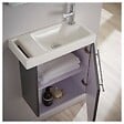 PLANETE BAIN - Lave mains anthracite brillant pour wc avec robinet eau froide à droite - vignette
