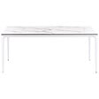 BELIANI - Table de salle à manger de jardin SOVARETO 180 cm 90 cm Effet marbre Marbre blanc - vignette