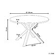BELIANI - Table de salle à manger de jardin MALETTO 120 cm 120 cm Verre Gris foncé - vignette