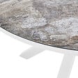 BELIANI - Table de salle à manger de jardin MALETTO 120 cm 120 cm Verre Gris foncé - vignette