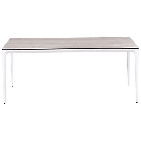 BELIANI - Table de salle à manger de jardin SOVARETO 180 cm 90 cm Imitation bois Gris clair - large