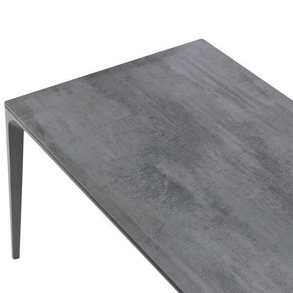 BELIANI - Table de salle à manger de jardin SOVARETO 180 cm 90 cm Effet pierre Gris foncé - large