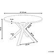 BELIANI - Table de salle à manger de jardin MALETTO 120 cm 120 cm Verre Gris - vignette