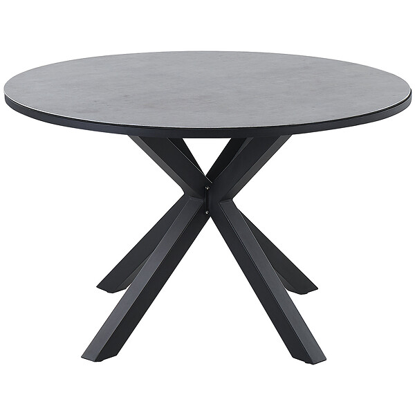 BELIANI - Table de salle à manger de jardin MALETTO 120 cm 120 cm Verre Gris - large