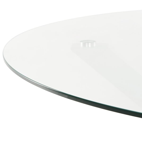BELIANI - Table de salle à manger de jardin MALETTO 120 cm 120 cm Verre Blanc - large