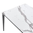 BELIANI - Table de salle à manger de jardin SOVARETO 180 cm 90 cm Effet marbre Marbre blanc - vignette
