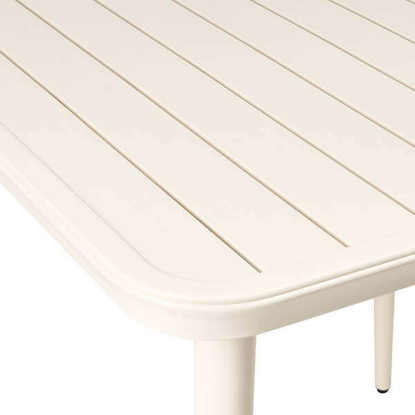 BELIANI - Table de salle à manger de jardin NATURNO 80 cm 80 cm Métal Beige clair - large