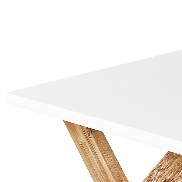 BELIANI - Table de salle à manger de jardin OLBIA 200 cm 100 cm Béton Blanc - large