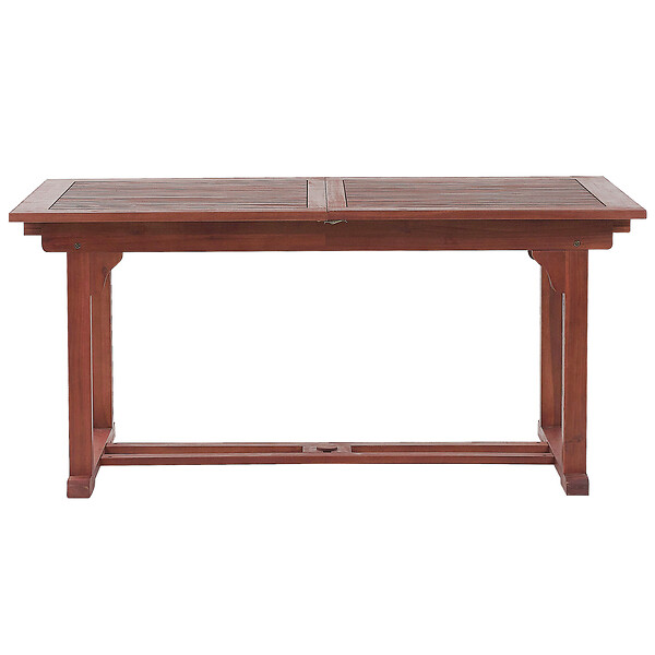 BELIANI - Table de salle à manger de jardin extensible TOSCANA 160/220 cm 90 cm Acacia Marron foncé - large