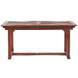 BELIANI - Table de salle à manger de jardin extensible TOSCANA 160/220 cm 90 cm Acacia Marron foncé - vignette
