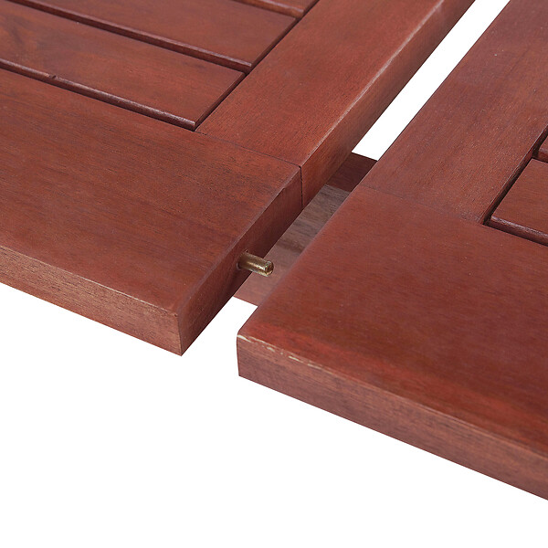 BELIANI - Table de salle à manger de jardin extensible TOSCANA 160/220 cm 90 cm Acacia Marron foncé - large