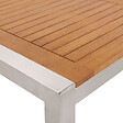 BELIANI - Table de salle à manger de jardin GROSSETO 220 cm 100 cm Bois d\'eucalyptus Marron - vignette