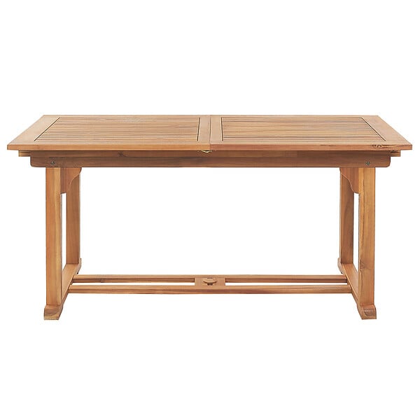 BELIANI - Table de salle à manger de jardin extensible JAVA 160/220 cm 90 cm Acacia Marron clair - large