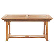 BELIANI - Table de salle à manger de jardin extensible JAVA 160/220 cm 90 cm Acacia Marron clair - vignette
