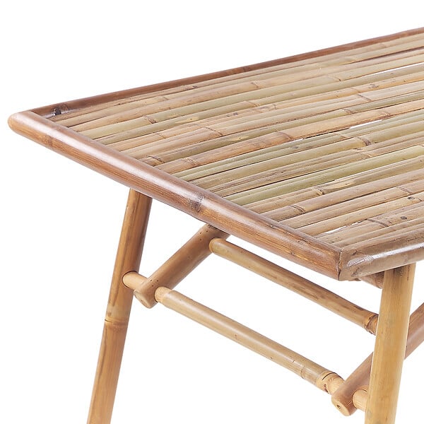 BELIANI - Table de salle à manger de jardin MOLISE 120 cm 69 cm Bambou Marron clair - large