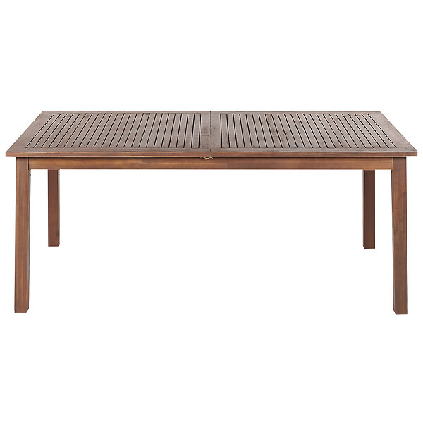 BELIANI - Table de salle à manger de jardin extensible CESANA 180/240 cm 100 cm Acacia Marron foncé - large