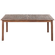 BELIANI - Table de salle à manger de jardin extensible CESANA 180/240 cm 100 cm Acacia Marron foncé - vignette