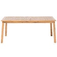 BELIANI - Table de salle à manger de jardin extensible CESANA 180/240 cm 100 cm Acacia Marron clair - vignette