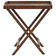 BELIANI - Table d\'appoint pour le jardin AMANTEA Acacia Marron foncé Pliant - vignette