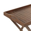 BELIANI - Table d\'appoint pour le jardin AMANTEA Acacia Marron foncé Pliant - vignette