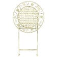 BELIANI - Table de bar de jardin BIVIO 60 cm 60 cm Métal Vert clair - vignette