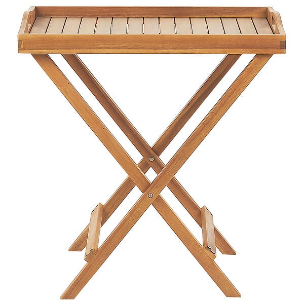 BELIANI - Table d\'appoint pour le jardin JAVA Acacia Marron clair Pliant - large