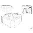 BELIANI - Spa d'extérieur avec LED ARCELIA Blanc - vignette