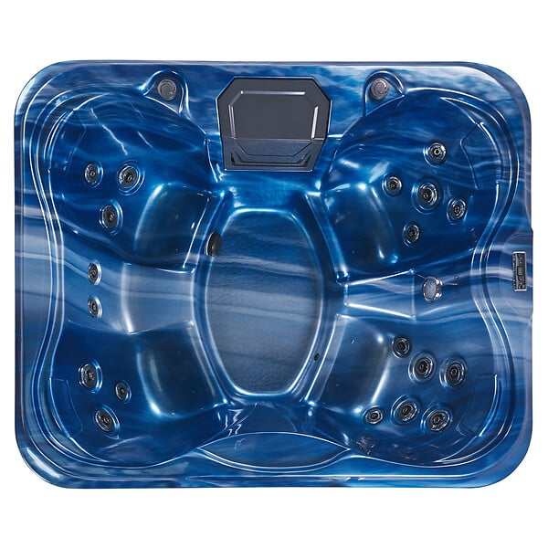 BELIANI - Spa d'extérieur avec LED ARCELIA Bleu - large