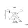 BELIANI - Table de salle à manger de jardin MALETTO 120 cm 120 cm Verre Noir - vignette