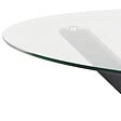 BELIANI - Table de salle à manger de jardin MALETTO 120 cm 120 cm Verre Noir - vignette