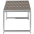 BELIANI - Table basse de jardin SALERNO Métal Gris foncé - vignette