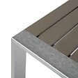 BELIANI - Table basse de jardin SALERNO Métal Gris foncé - vignette