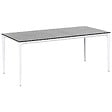 BELIANI - Table de salle à manger de jardin SOVARETO 180 cm 90 cm Effet pierre Gris foncé - vignette