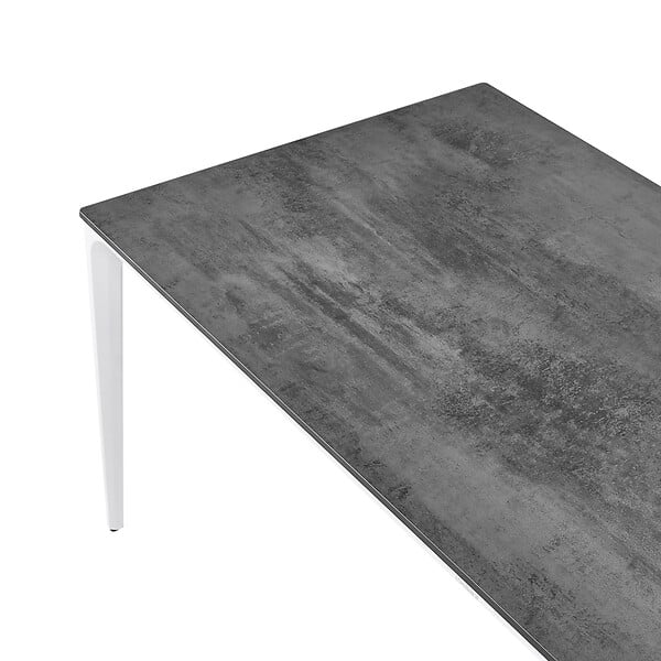 BELIANI - Table de salle à manger de jardin SOVARETO 180 cm 90 cm Effet pierre Gris foncé - large