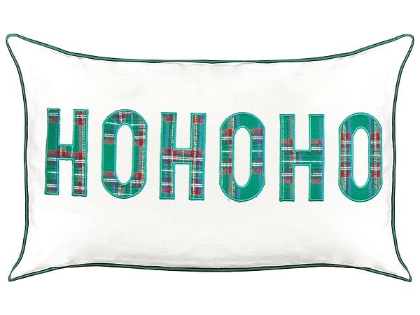 BELIANI - Lot de 2 coussins décoratifs JOYCANDY Coton 30 x 50 cm Blanc Motif de Noël - large