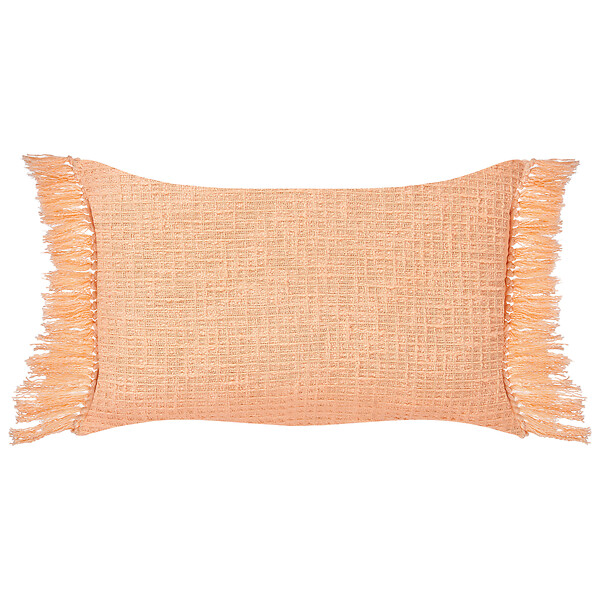 BELIANI - Lot de 2 coussins décoratifs TANSY Coton 40 x 60 cm Orange Unicolore - large