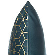 BELIANI - Lot de 2 coussins décoratifs CELOSIA Velours 45 x 45 cm Bleu paon Motif géométrique - vignette