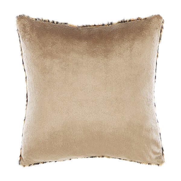 BELIANI - Lot de 2 coussins décoratifs FOXTAIL 45 x 45 cm Fourrure synthétique Marron Motif animal - large