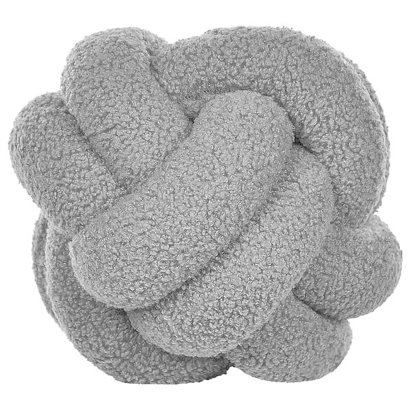 BELIANI - Lot de 2 coussins décoratifs MALNI Bouclé 19 x 19 cm Gris Unicolore - large