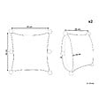 BELIANI - Lot de 2 coussins décoratifs OCOTEA Coton 45 x 45 cm Gris Unicolore - vignette