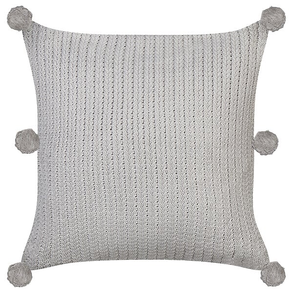 BELIANI - Lot de 2 coussins décoratifs OCOTEA Coton 45 x 45 cm Gris Unicolore - large