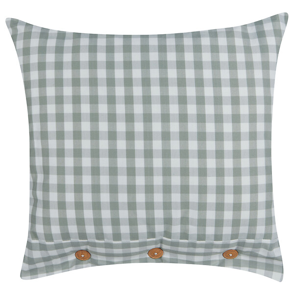 BELIANI - Lot de 2 coussins décoratifs TALYA 45 x 45 cm Vert menthe À carreaux - large