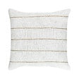 BELIANI - Lot de 2 coussins décoratifs MILAS Lin 50 x 50 cm Blanc À rayure - vignette