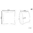 BELIANI - Lot de 2 coussins décoratifs PUMILA Fourrure synthétique 45 x 45 cm Blanc Unicolore - vignette