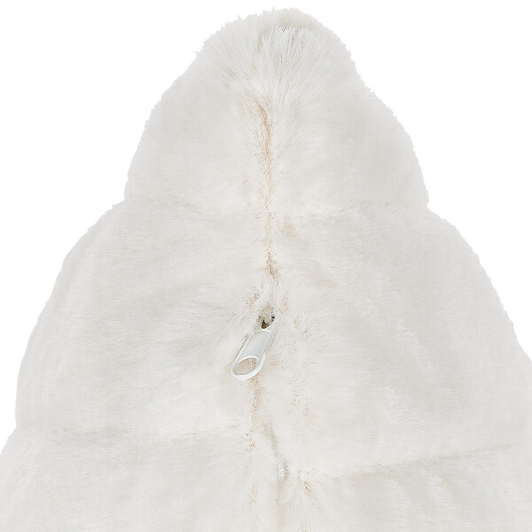 BELIANI - Lot de 2 coussins décoratifs PUMILA Fourrure synthétique 45 x 45 cm Blanc Unicolore - large