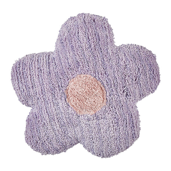 BELIANI - Lot de 2 coussins décoratifs SORREL Coton 30 x 30 cm Violet Fleur - large