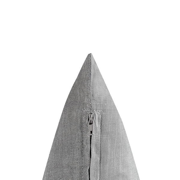 BELIANI - Lot de 2 coussins décoratifs MILAS Lin 50 x 50 cm Gris À rayure - large